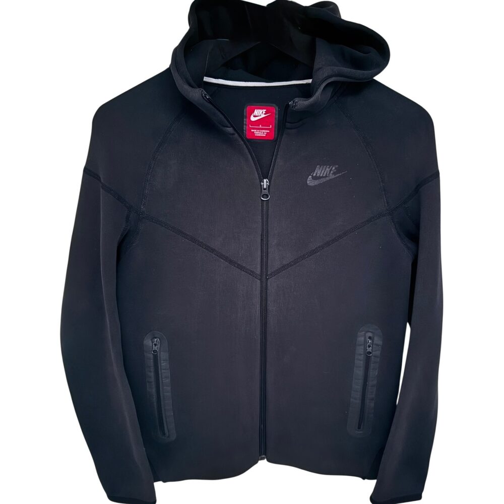 Nike Tech Fleece Youth L Full Zip Hoodie Black FD3285-010